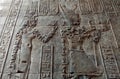 Pharaohs and hieroglyphs on wall of karnak temple