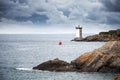 Phare de Kermorvan. Kermorvan Lighthouse Pointe de Kermorvan, Le Conquet, Britanny, France.