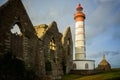 Phare de Saint Mathieu, Plougonvelin,Finistere, Brittany, France Royalty Free Stock Photo