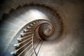 Phare des Baleines, Isle du Re, France. Internal staircase. Royalty Free Stock Photo