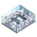 Pharma, pharmaceautical clean room for chemical production in controlled sterile conditions, AI generative