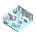 Pharma, pharmaceautical clean room for chemical production in controlled sterile conditions, AI generative