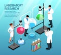 Pharmaceutic Laboratory Isometric Illustration Royalty Free Stock Photo