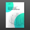 Pharmaceutical brochure cover design layout set