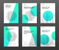 Pharmaceutical brochure cover design layout set