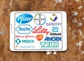 Pharmaceutical companies logos and icons