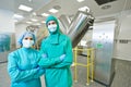 Pharmaceutical factory workers Royalty Free Stock Photo