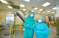 Pharmaceutical factory workers Royalty Free Stock Photo