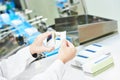 Pharmaceutical industrial factory worker Royalty Free Stock Photo