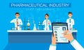 Pharmaceutical Industry Staff Recruitment Vector.