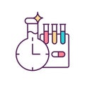 Pharmaceutical manufacturing RGB color icon