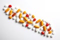 Pharmaceutical Pills in Arrow Formation Royalty Free Stock Photo