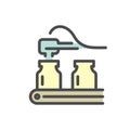 Pharmaceutical production icon Royalty Free Stock Photo