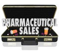Pharmaceutical Sales Briefcase Medicine Samples Pills Capsules Royalty Free Stock Photo