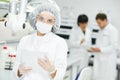 Pharmaceutical staff worker in uniform Royalty Free Stock Photo