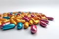 Pharmaceuticals antibiotics pills isolated on white background