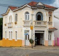 Pharmacia SÃÂ£o JoÃÂ£o is an old historic pharmacy located in JoanÃÂ³polis in the countryside of Brazil Royalty Free Stock Photo