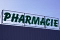 Pharmacie french sign store entrance text pharmacy Royalty Free Stock Photo