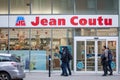 Pharmacie Jean Coutu logo on their main shop for Montreal. Royalty Free Stock Photo