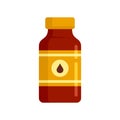 Pharmacist cough syrup icon flat isolated vector