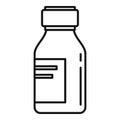 Pharmacist cough syrup icon, outline style