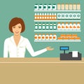 Pharmacist in drugstore