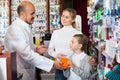 Pharmacist helping customers