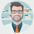 pharmacist person working in a drugstore