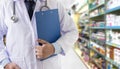 The pharmacist working pharmacy technician drugstore healthcare Royalty Free Stock Photo