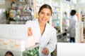 Pharmacists working in drugstore