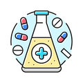 pharmacology pharmacist color icon vector illustration