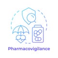 Pharmacovigilance blue gradient concept icon Royalty Free Stock Photo