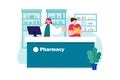 Pharmacy Assistant Illustration concept on white background