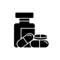 Pharmacy black glyph icon