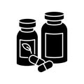 Pharmacy black glyph icon