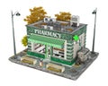 Pharmacy building on a piece of ground