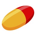 Pharmacy capsule icon, isometric style