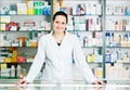 Pharmacy chemist woman in drugstore Royalty Free Stock Photo