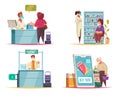 Pharmacy Concept Icons Set Royalty Free Stock Photo