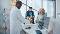 Pharmacy Drugstore Checkout Cashier Counter: Black Male Pharmacist Service Senior Female Customer Royalty Free Stock Photo