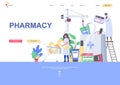 Pharmacy flat landing page template