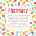 Pharmacy flat poster Royalty Free Stock Photo