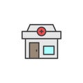 Pharmacy icon in colored version Royalty Free Stock Photo