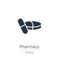 Pharmacy icon vector. Trendy flat pharmacy icon from medical collection isolated on white background. Vector illustration can be Royalty Free Stock Photo