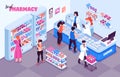 Pharmacy Isometric Indoor Background