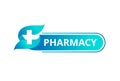 Pharmacy logo template - modern abstract button