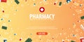 Pharmacy. Medical background. Health care. Vector medicine illustration. Royalty Free Stock Photo