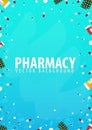 Pharmacy. Medical background. Health care. Vector medicine illustration. Royalty Free Stock Photo
