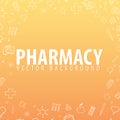 Pharmacy. Medical background. Health care. Vector medicine illustration. Royalty Free Stock Photo