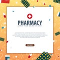 Pharmacy. Medical banner. Health care. Vector medicine illustration. Royalty Free Stock Photo